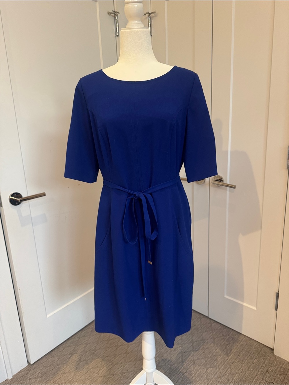 Tahari ASL Cobalt Blue Sheath Dress